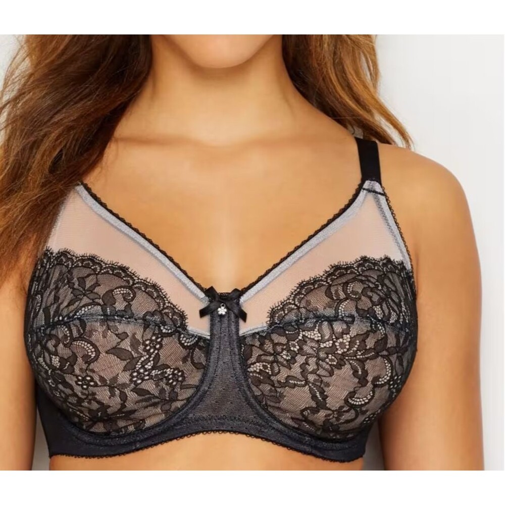 Wacoal Retro Chic Full Figure Underwired Bra 855186 Size 42H Black